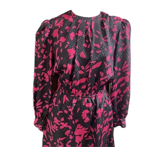 Hal Ferman VTG Purple Black Dress Size 16 Union Made - Picture 2 of 8